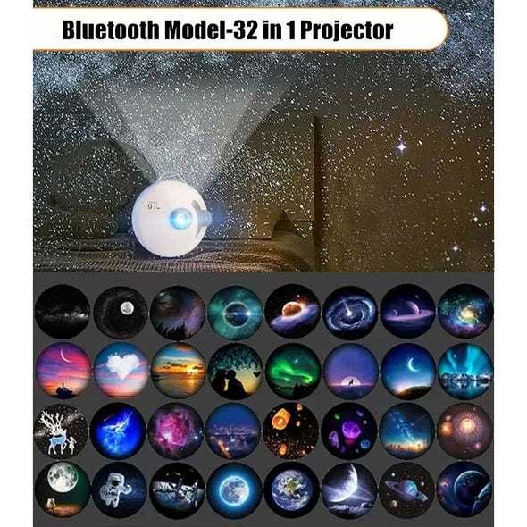 32 In1 Bluetooth Galaxy Lights Projector Starry Sky Night Light Lamp Gift Party Relaxing Northern Lights Home Decor