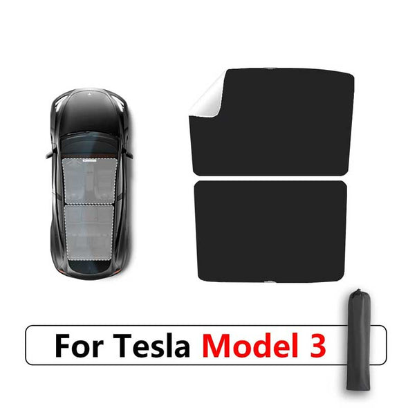 Sunshade For Tesla Model 3 Model Y Electrostatic Adhesion Sunroof Covers