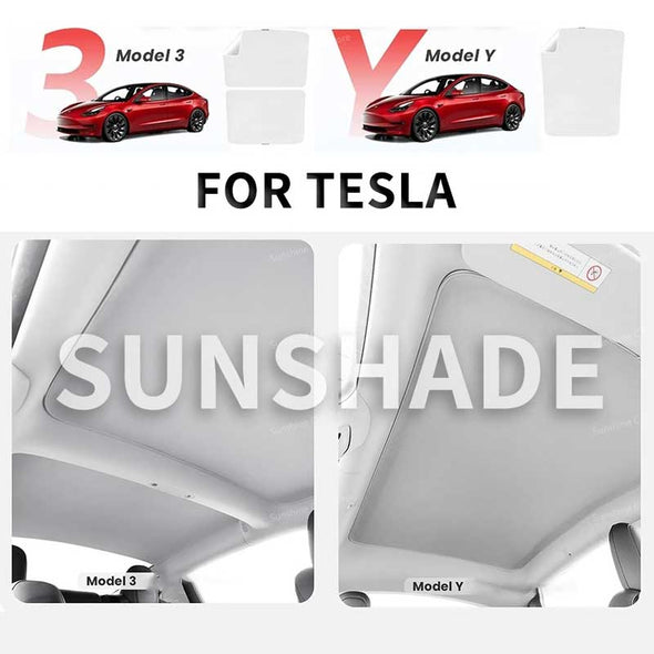 Sunshade For Tesla Model 3 Model Y Electrostatic Adhesion Sunroof Covers